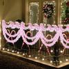 2pcs Christmas Tinsel Garland, Pink Glittering Decoration For Tree Party Wedding Supplies, Party Decor, Holiday Decor