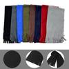 Women Scarf Solid Color Versatile Big Long Shawl with Tassel Trim Winter Essential Scarf Fashion Accessories