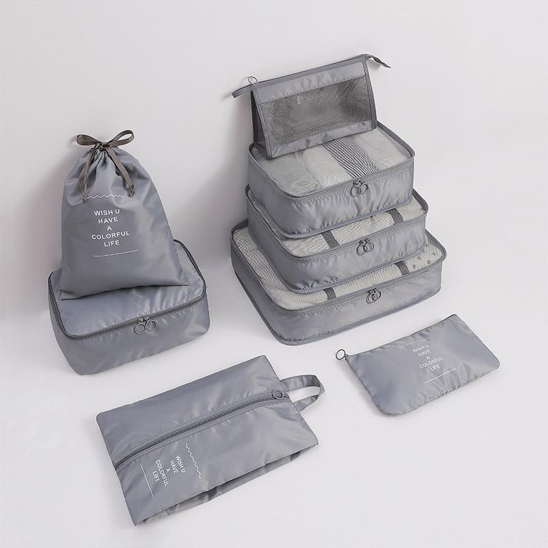 8 шт., многофункциональные сумки для хранения, дорожный органайзер для багажа, набор для сортировки одежды, водонепроницаемый набор из 7 предметов