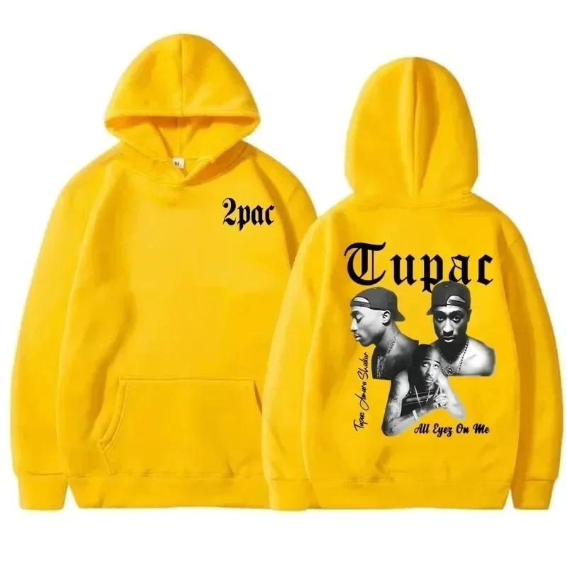 Худи с принтом рэпера Тупака 2Pac Мужское и Женское Спортивная одежда Унисекс Худи Модный Принт с Буквами Хип-Хоп Спортивная одежда Повседневное