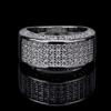 Five-Row Diamond Ring, Popular Universal Ring, Personalized Luxury Wide Version Finger Ring