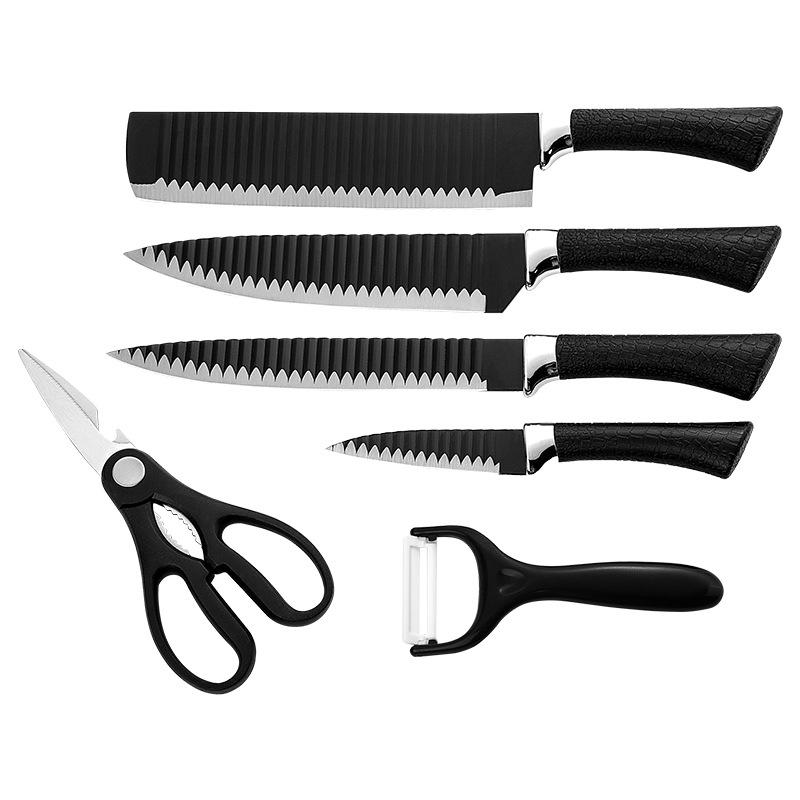 6 шт. кухонный нож, фруктовые ножи, универсальный нож для очистки овощей, нож шеф-повара для нарезки овощей