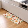 Oka Kitchen Mat, Passion Flower, Approx. 45 x 120 cm, Beige, Washable, Made in Japan