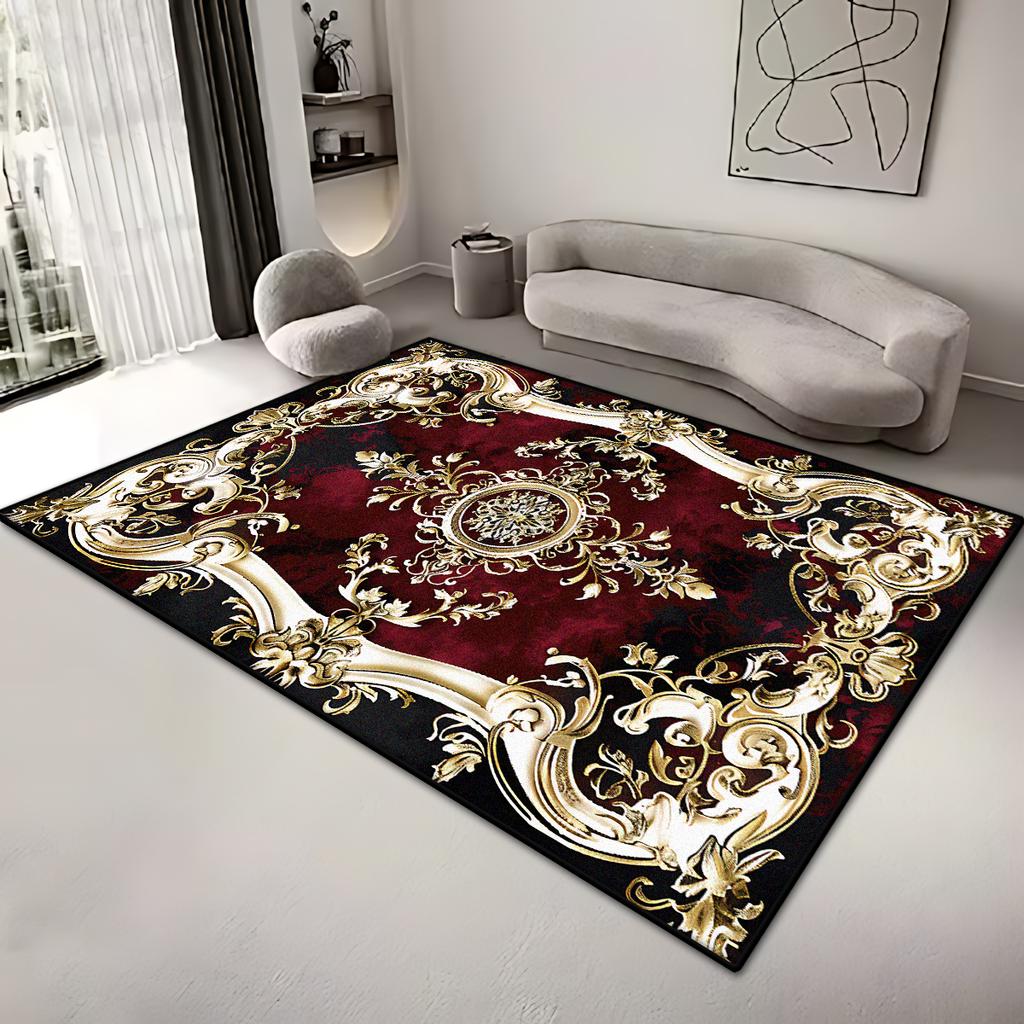 Ковер в европейском стиле для большой гостиной, украшение дома, ретро ковер с цветами, моющийся коврик для гостиной, кофейных столиков, нескользящий ковер для комнаты