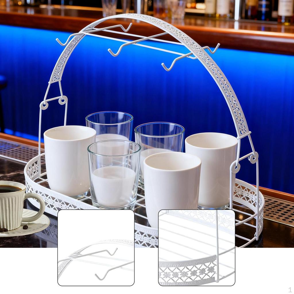 Аксессуары для подставки для бутылок Роскошный дом на 6 чашек Подарок Экономия места Кухонная столешница Железо Офис