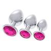 Anal Plug - PLEASURES - Set of 3 - Metal - Pink - Gradual