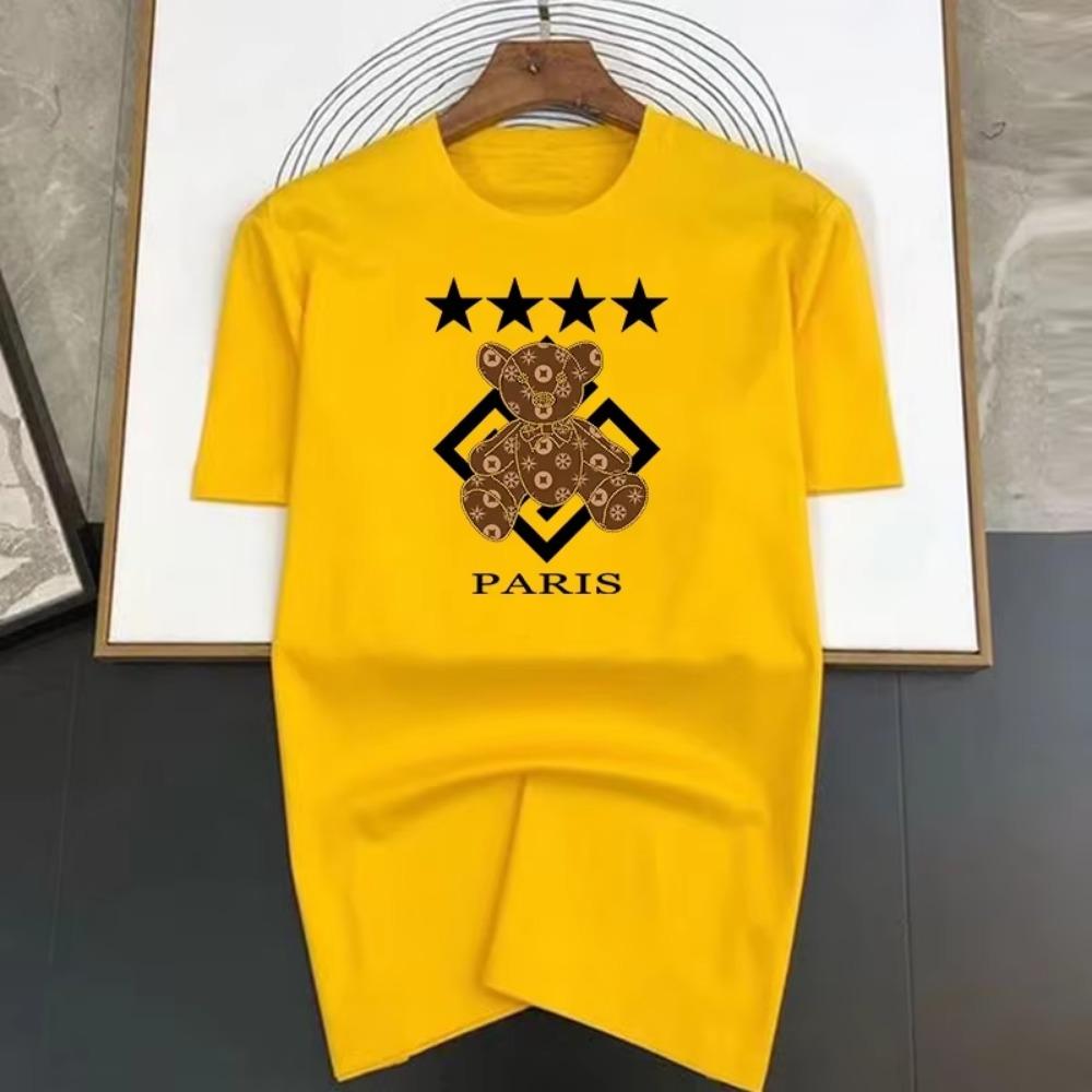 New Luxury Brand Bear for Men and Women Basic Cotton T-shirt Summer Round Neck Fashion Casual Short Sleeve