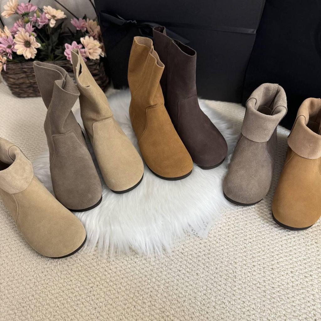 Зимние ботинки на плоской подошве, женская обувь в стиле ретро, модные, удобные и универсальные, весна, осень и зима, а также короткие ботинки с коротким рукавом