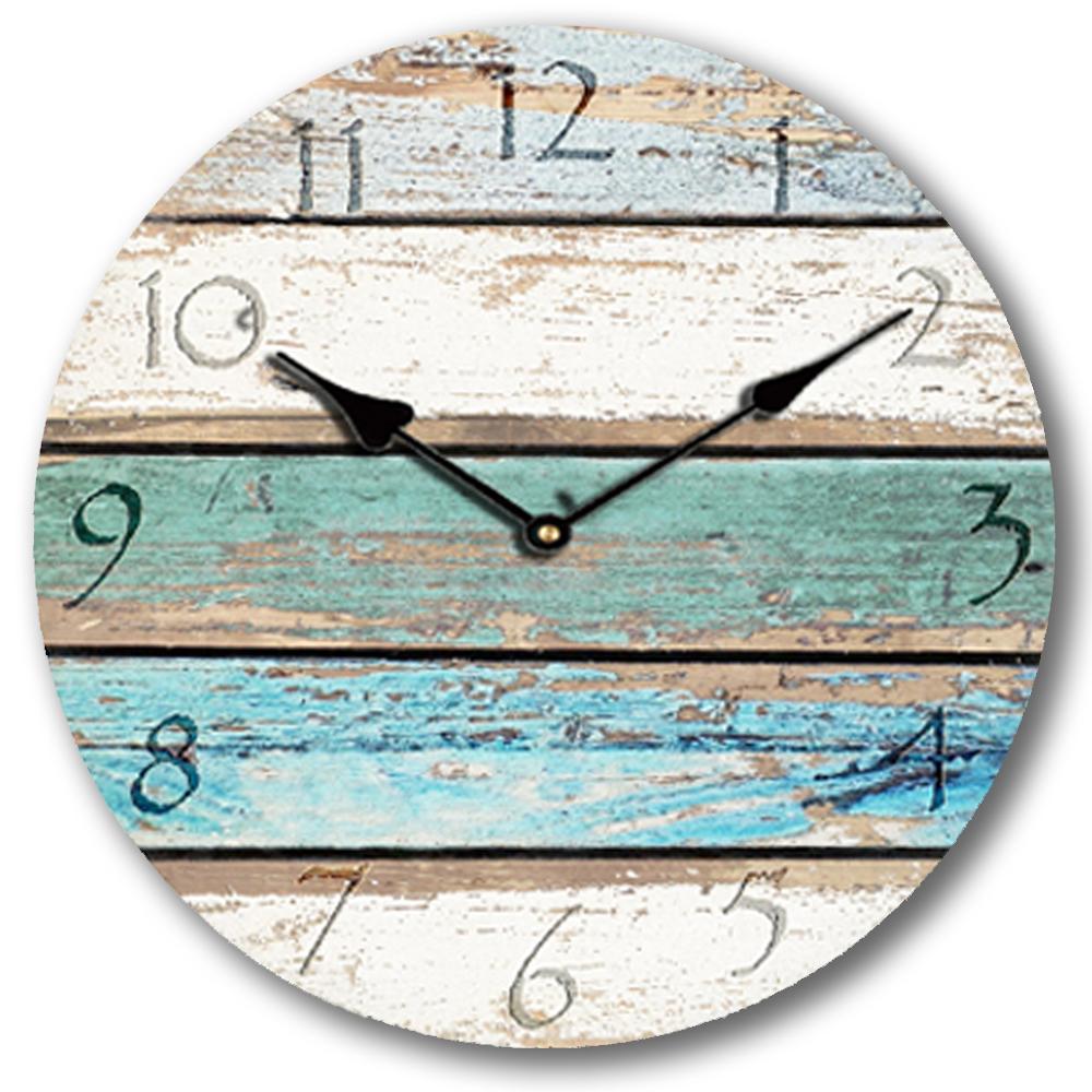 Винтажные настенные часы в стиле шебби-шик деревянные часы с римскими цифрами круглые кварцевые бесшумные подвесные настенные часы для гостиной домашний декор