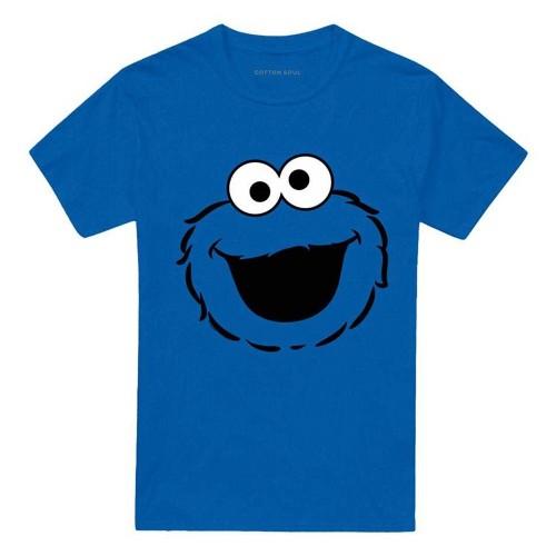 Sesame Street Unisex Adult Cookie Monster Face T-Shirt