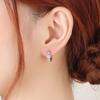 Серьги-кольца из стерлингового серебра 925 пробы с кристаллами для женщин, изготовление ювелирных изделий, подарок на свадьбу, помолвку