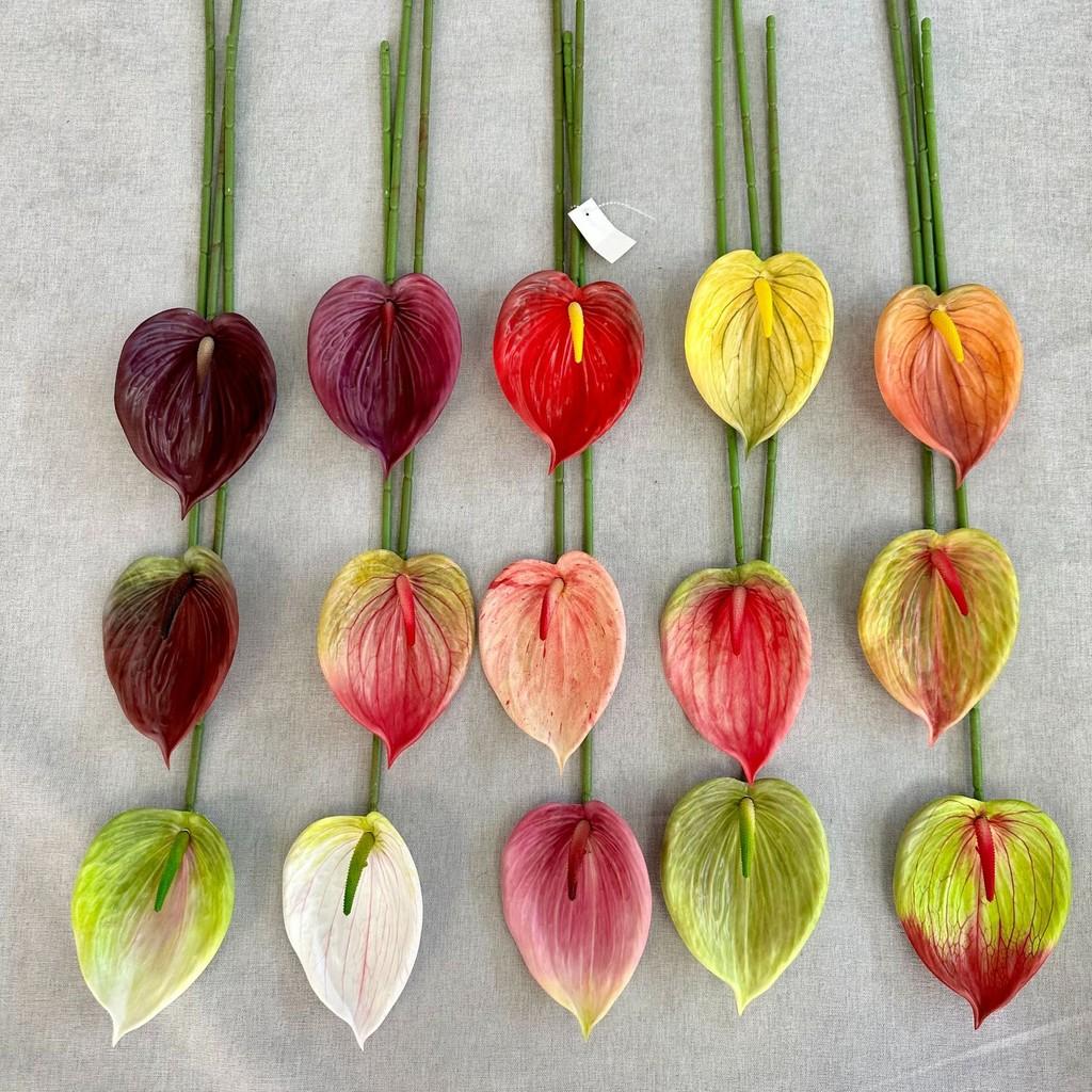 Anthurium Simulated Plants Wedding Hotel Restaurant Decoration Ornament Desktop