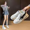 Shoes Wear-resistant Women's Casual Shoes Adding College Style Board Shoes Trendy and Versatile Sports Style Board Shoes