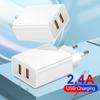 2.4A Dual USB Fast Charger Quick Charge 3.0 EU/US/UK Plug Mobile Phone Power Adapter Travel Chargers For Samsung Xiaomi