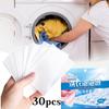 30PCS Sheets Paper Laundry Concentrated Cleaning Detergent Fragrance Washing Powder Gentle Soap