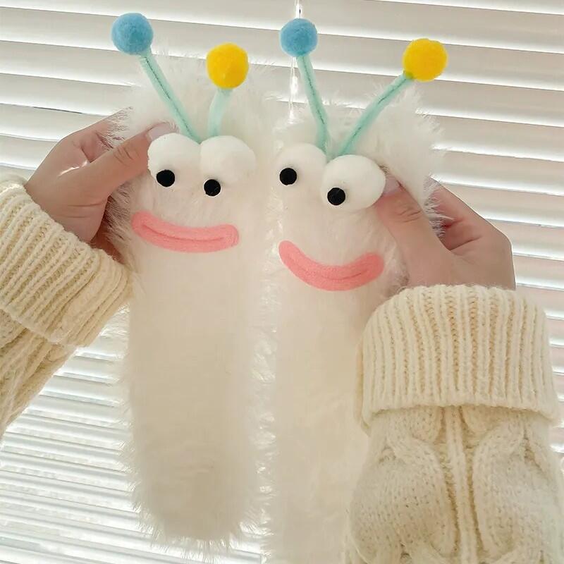 Grass Caterpillar Sleeping Socks Thick Character Socks