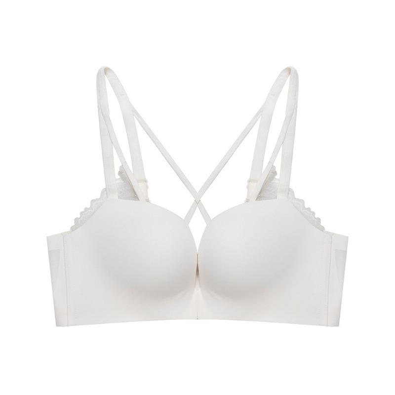 Не оставляющая следов, удобная пряжка спереди, красивая спинка, простые сборки, глянцевое кольцо из нержавеющей стали, дышащий бюстгальтер