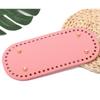 Длинное дно 22x10 см для вязаной сумки, основа сумки из искусственной кожи, дно ручной работы с 52 отверстиями, сумка для вязания крючком, аксессуары для изготовления дна сумки