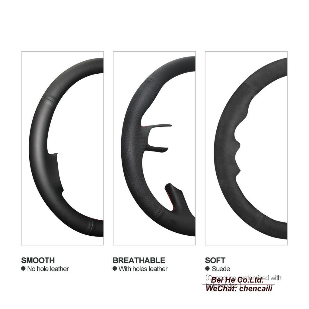 Нескользящий черный кожаный замшевый чехол на руль автомобиля своими руками, сшитый вручную, для BMW Z4 E89 2009-2016, интерьер