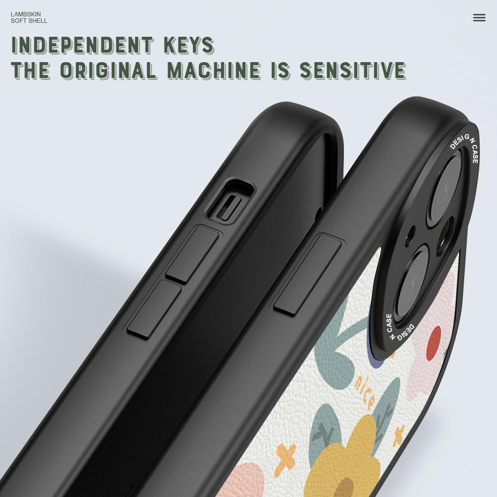 Girls Lovely Slim Cartoon Beautiful Flowers Leather Back Casing PU Leather Cover Phone Case for Huawei Honor Infinix iPhone Vivo