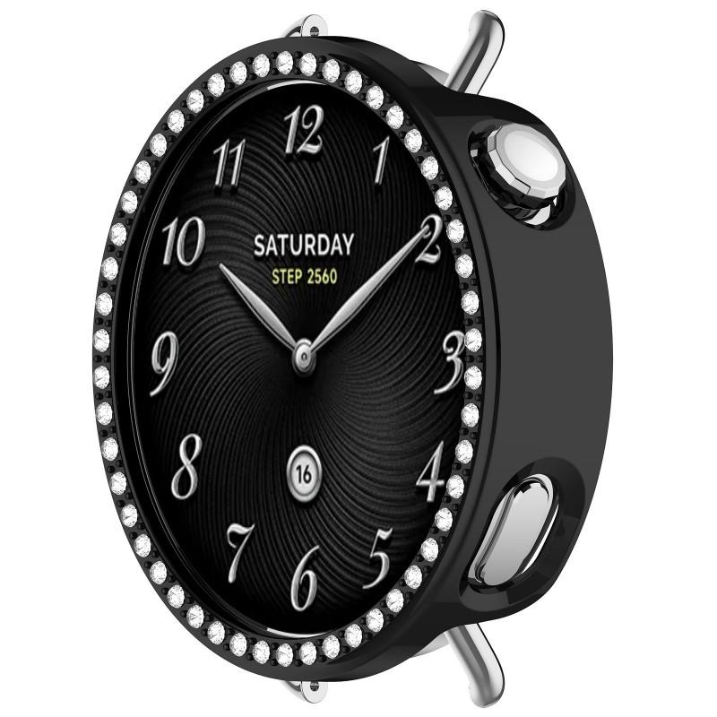 Bling PC Hollow Case for Xiaomi Mi Watch S4 41mm Smart Watch Diamond Crystal Hard Bumper for Xiaomi WatchS4 41mm Accessorie
