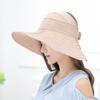 Шляпа от солнца женская тканевая шляпа летняя пустая верхняя шляпа с большими полями складная дорожная пляжная альпинистская шляпа шляпа от солнца