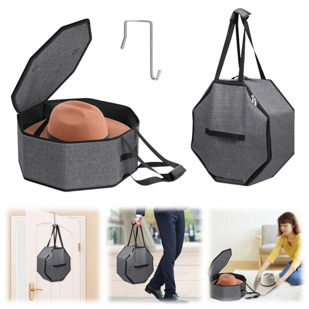 Картонный держатель Коробка для хранения шляп с ручками для переноски Портативная сумка для шляп Для ковбойских кепок