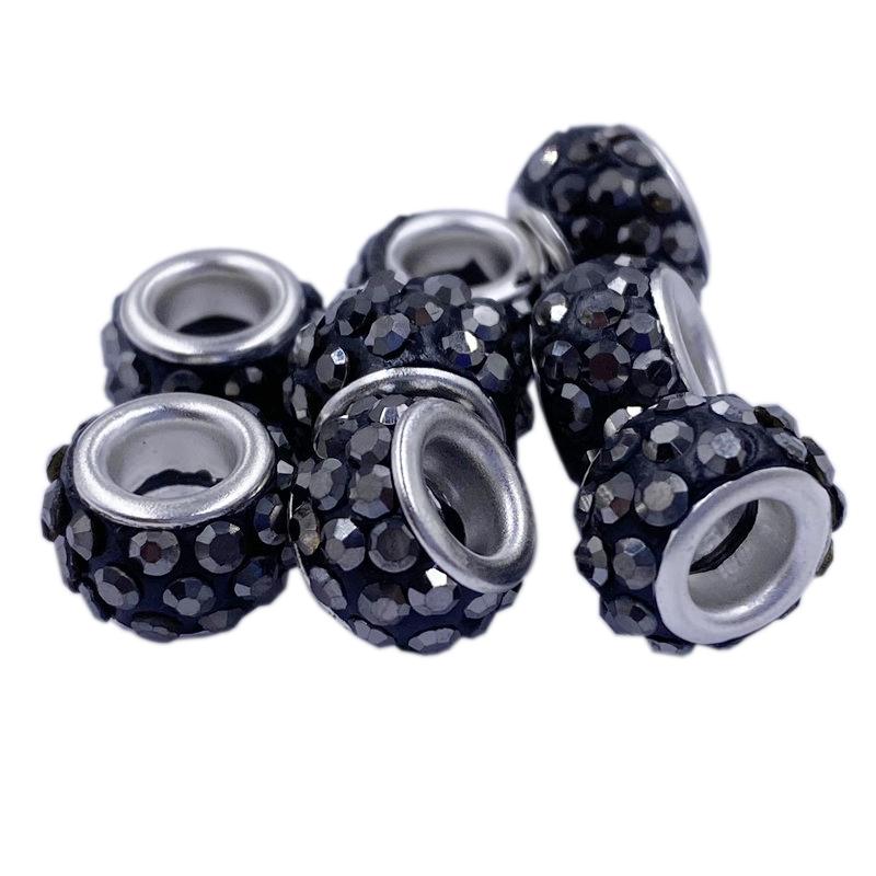 10 шт. 12 мм большое отверстие CZ хрустальные бусины горный хрусталь разделитель подвески подходят для браслет ожерелье DIY ювелирные аксессуары