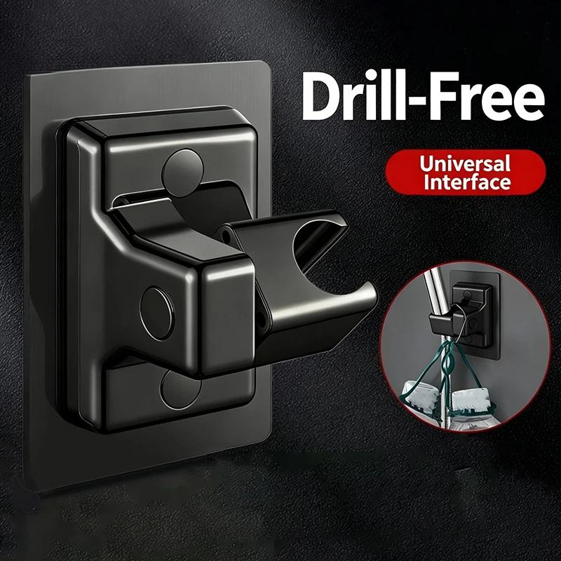 Shower Head Holder 1Pcs Self Adhesive No Drill Punch Free Adjustable Wall Mount Bracket for Kids Shower Bathroom