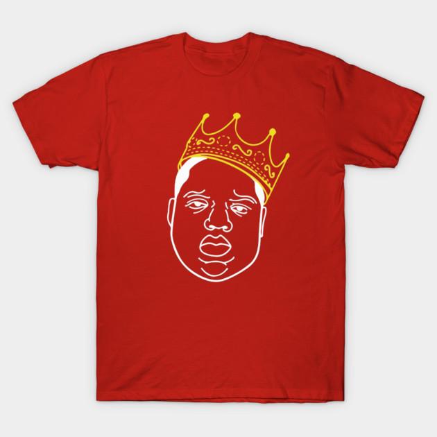 Biggie Smalls Король Нью-Йорка Графический Винтажный Унисекс Футболка Унисекс Круглый вырез Хлопок Короткий рукав Оверсайз Мода Популярная Футболка