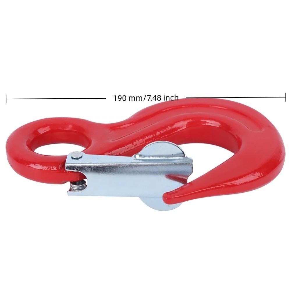 5000kg Load Capacity Alloy Steel Crane Hook Red Safety Latch Hook Ship Construction