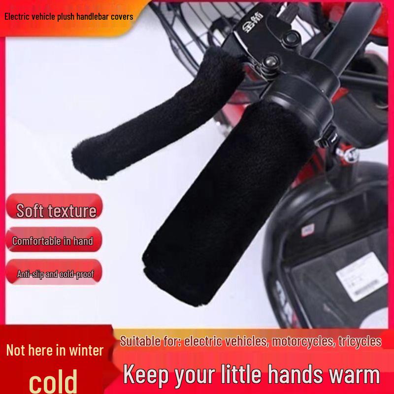 Electric Vehicle Winter Fleece-Lined Handlebar Gloves for Bikes and Motorcycles
