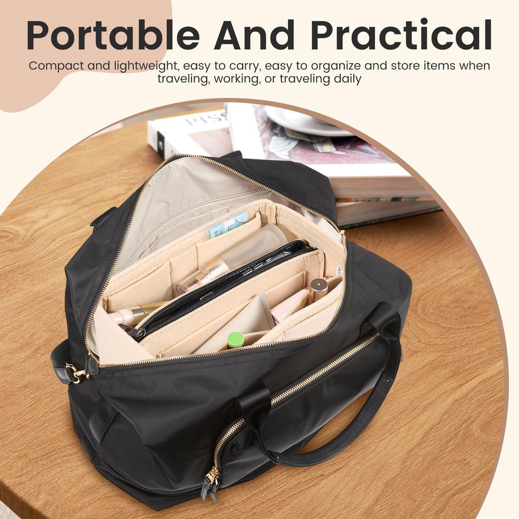 Сумка-вставка из фетра 2 в 1, органайзер для сумки, вкладыш, дорожная портативная косметичка, сумка для хранения, подходит для большинства сумок-тоут НОВИНКА