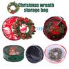 Сумка для хранения рождественских венков с ручкой, застежкой-молнией, прозрачная рождественская гирлянда, пылезащитная сумка-органайзер для хранения