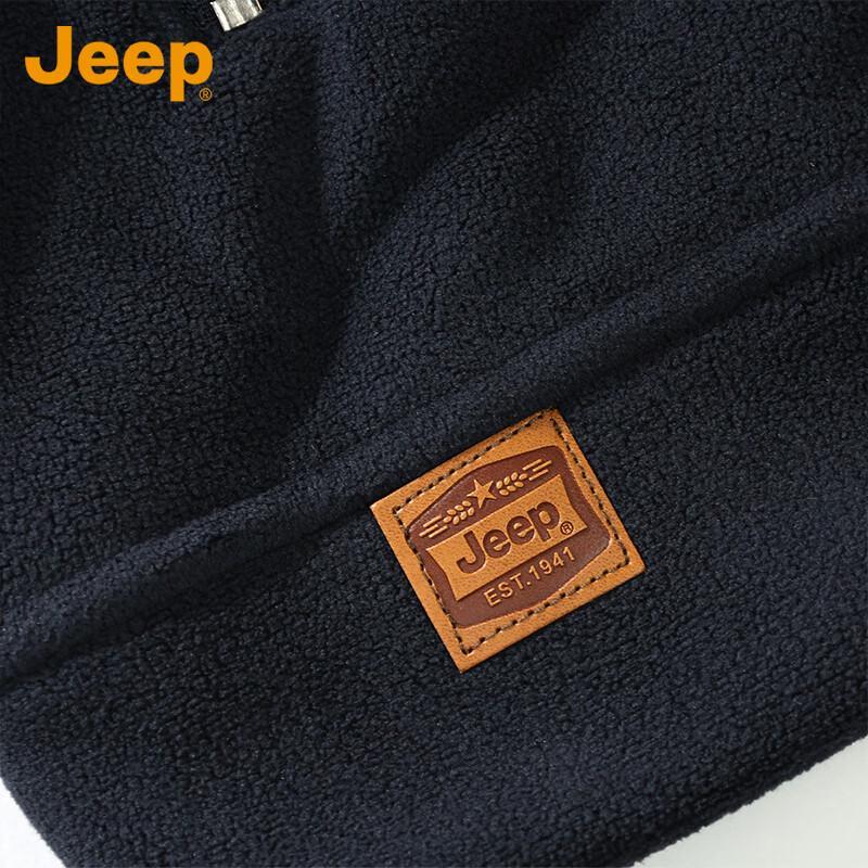 Jeep Мужская повседневная флисовая куртка с воротником-стойкой