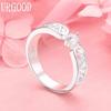 925 Sterling Silver AAA Zircon Ring Wedding Woman Charm Jewelry