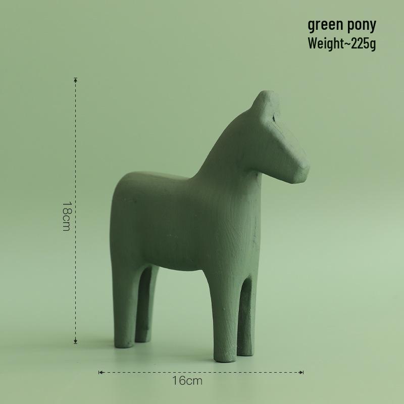 Деревянное украшение в скандинавском стиле Моранди в виде лошади для декора дома, офиса или гостиной