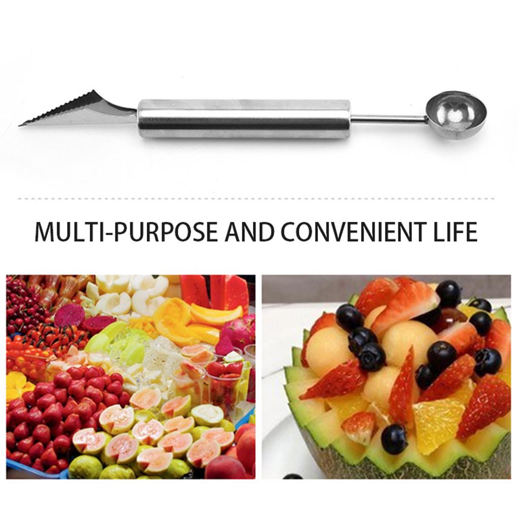 Многоцелевой арбузный шарик для мороженого, совок для фруктов, фруктовая тарелка, слайсер, нержавеющая сталь, пищевая ложка, гаджеты, инструмент для копания, кухня