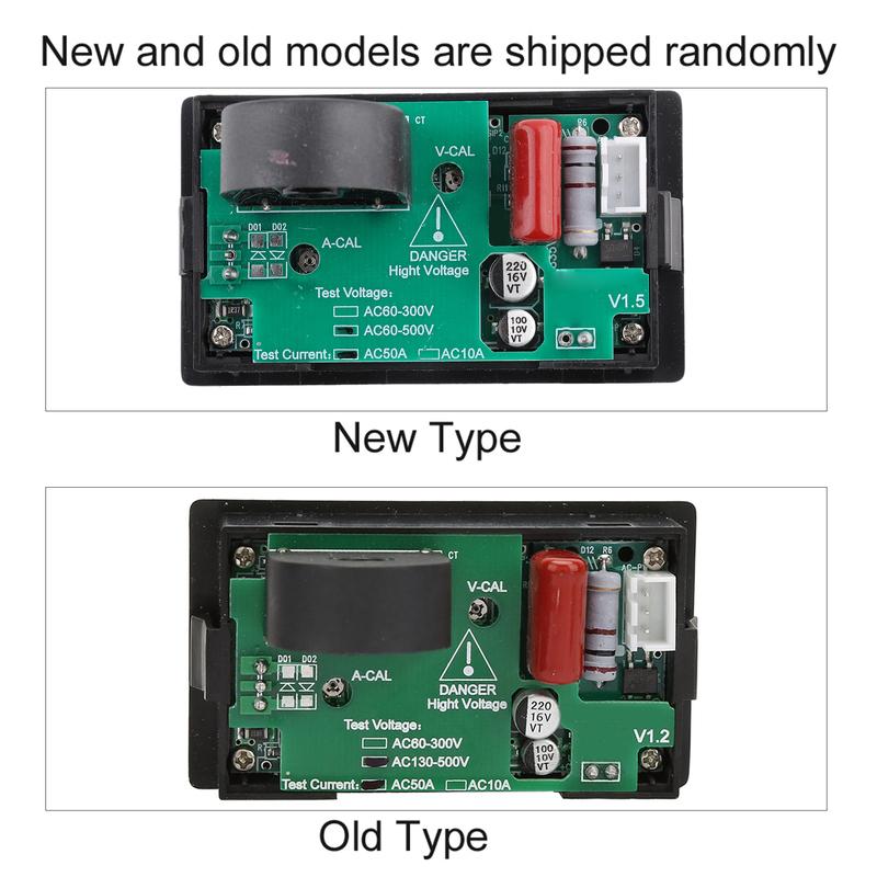 AC Meter Double Color Digital Voltmeter Highlight Ammeter Testing Electronics for Voltage Testing Electrical Appliances