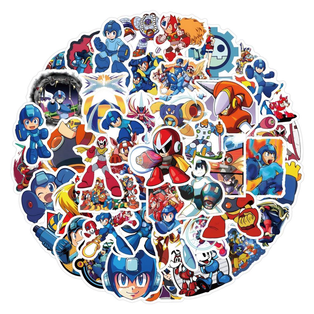 Mega Man Graffiti Stickers - 60 Pack for Notebook & Luggage Decoration