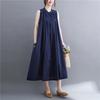 New Summer Plus-size Retro Sleeveless Mid-length Dress for Women