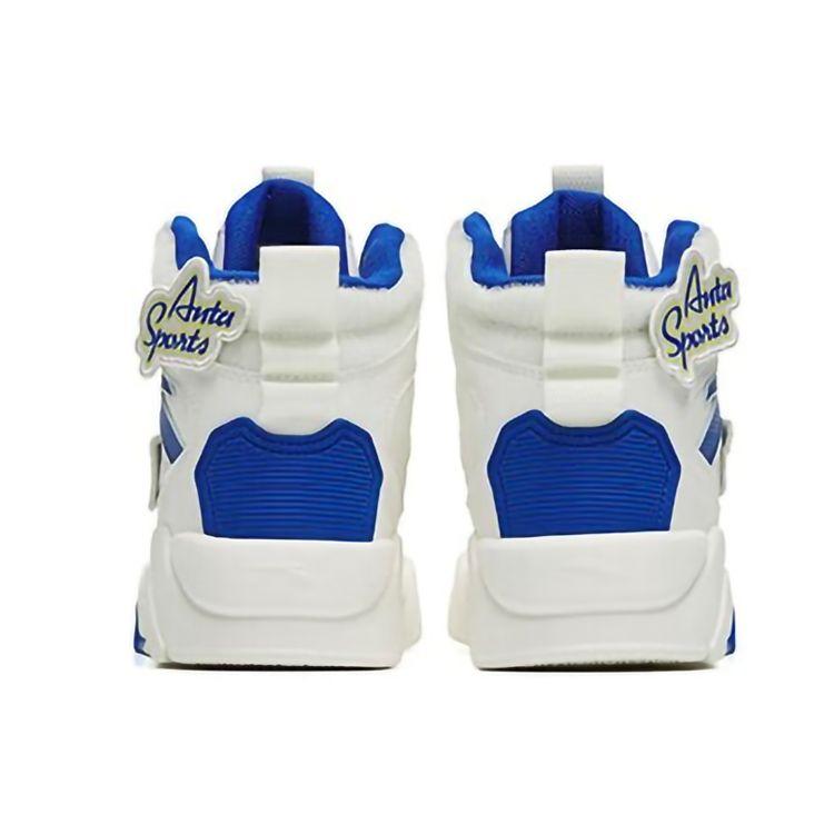 Anta Flame 3 Velcro High-Top Скейтерские туфли мужские Скейтерские туфли белые синие 112248088-5