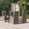 VidaXL Garden Dining Furniture and Cushions 5 Pcs Black and Grey 3185201