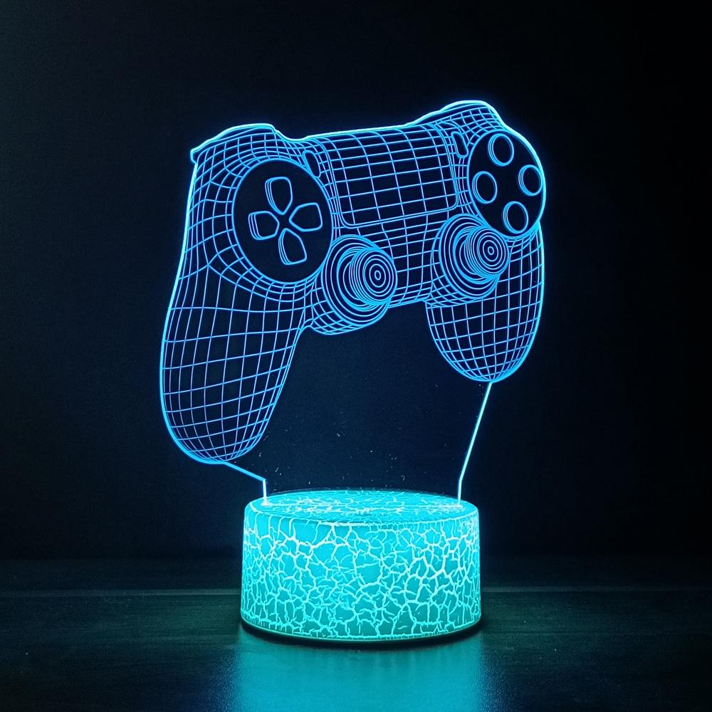Креативная 3D настольная лампа в виде игрового контроллера: 7-цветный светодиодный декоративный ночник для Xbox