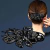 Retro Flower Crystal Rhinestone Hairpin Female Hair Clip Duckbill Clips Korean Style Hairpin