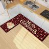 Cross-border Christmas Holiday Anti-Slip, Dirt-Resistant Kitchen Floor Mats – Long, Oil-Absorbing, Decorative Door Foot Mats