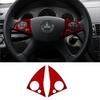 Для Mercedes-Benz W204 2007-10 Красная накладка на кнопку рулевого колеса из углеродного волокна