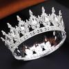 Princess Girls Tiaras and Crowns for Wedding Party Round Rhinestone Diadem Bridal Cake Topper Crown Jewelry Birthday Gifts