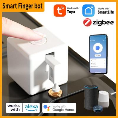 Tuya ZigBee Finger-bot Plus Умный сенсорный кнопочный переключатель с рычагами Bluetooth Finger Robot Умная домашняя автоматизация Работает с Alexa Google