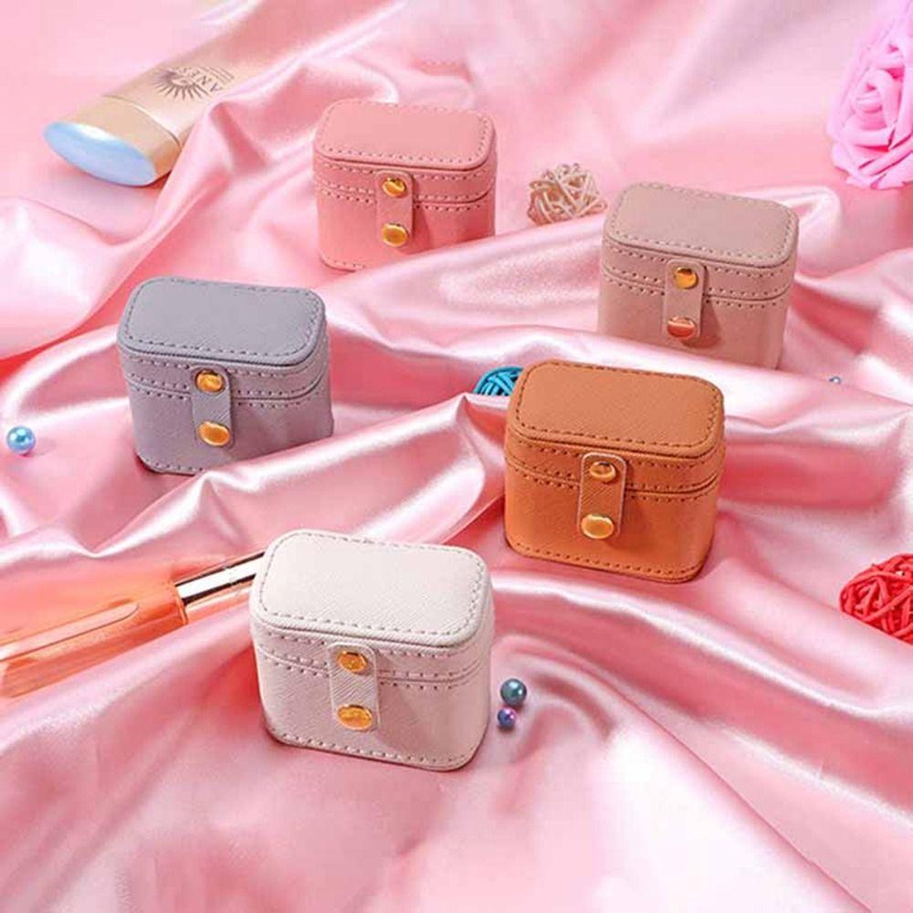 Holder PU Ring Packaging Earrings Jewelry Storage Ring Box Jewelry Display Case Jewelry Organizer